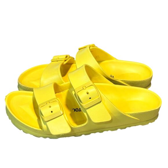 Birkenstock Arizona Essentials Yellow Lightweight Waterproof Slide Sandals 36/5 - Picture 1 of 7